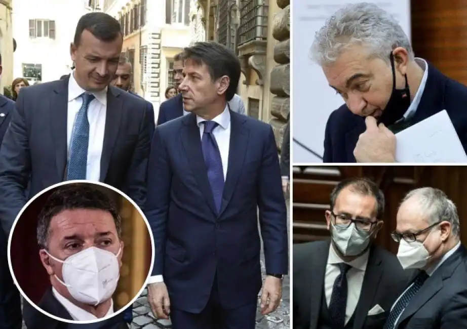 matteo renzi giuseppe conte rocco casalino domenico arcuri alfonso bonafede roberto gualtieri