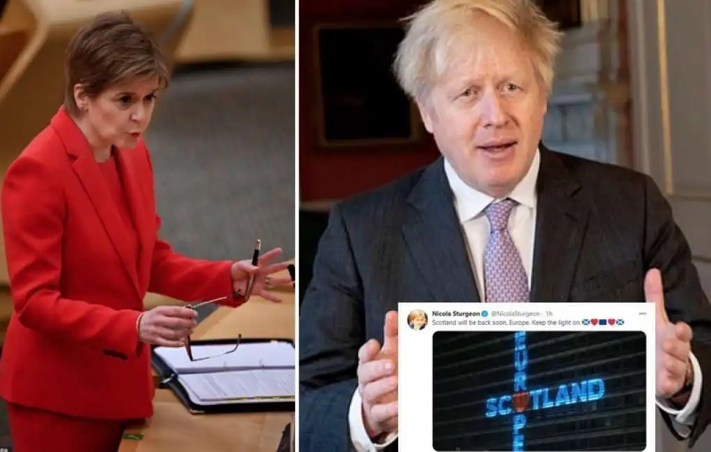 nicola sturgeon boris johnson scozia