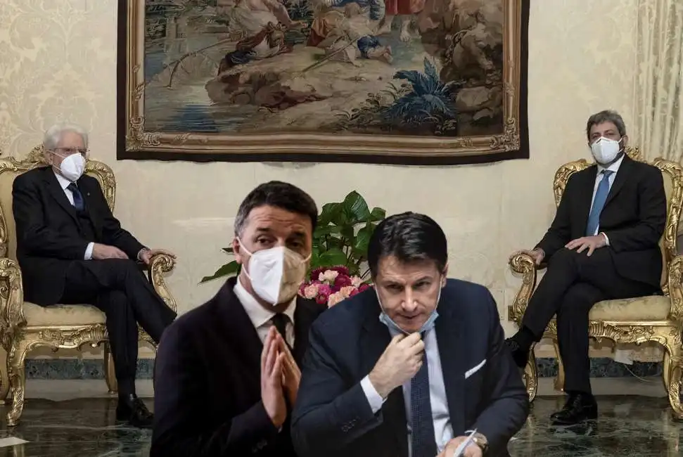 sergio mattarella roberto fico matteo renzi giuseppe conte