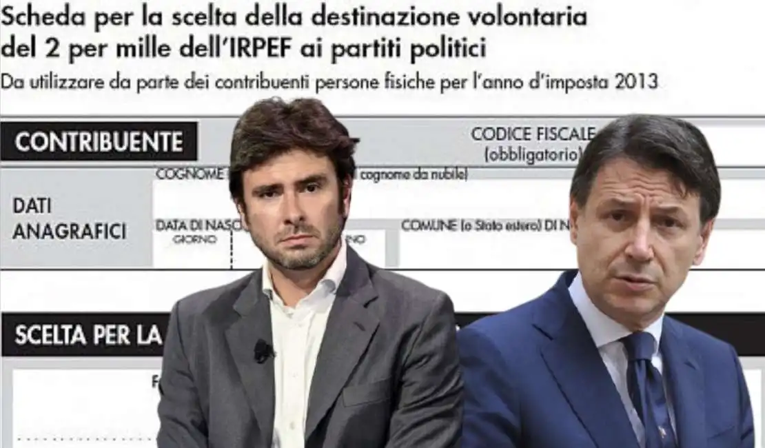 alessandro di battista giuseppe conte movimento 5 stelle m5s due per mille 