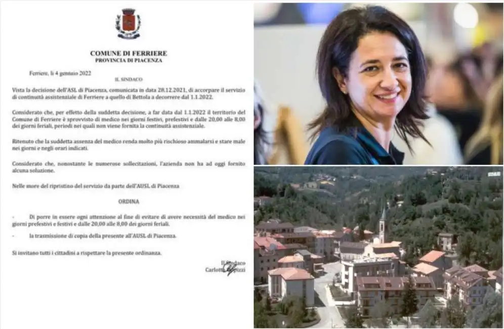 ferriere ordinanza sindaco vietato ammalarsi carlotta oppizzi