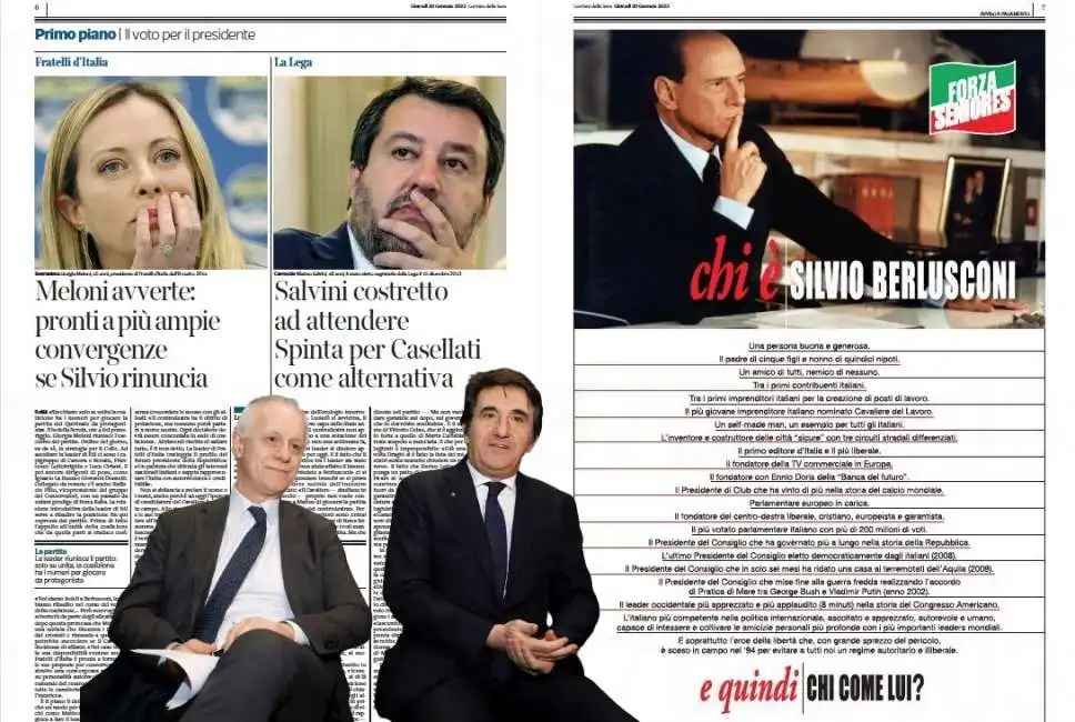 luciano fontana urbano cairo silvio berlusconi corriere della sera forza seniores