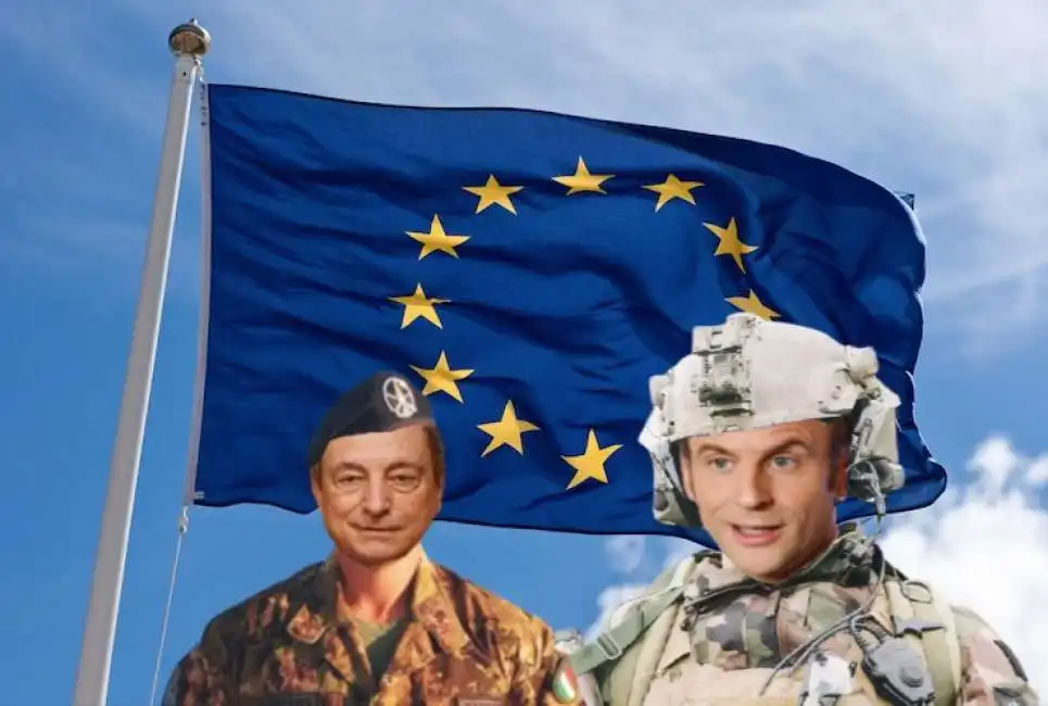 mario draghi emmanuel macron esercito europeo 