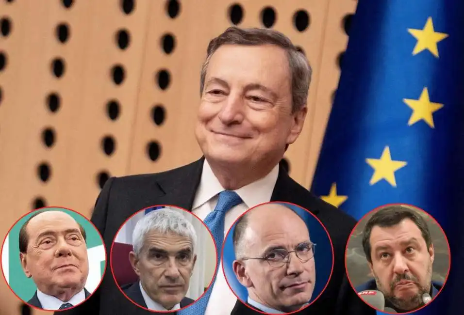 mario draghi silvio berlusconi pier ferdinando casini enrico letta matteo salvini