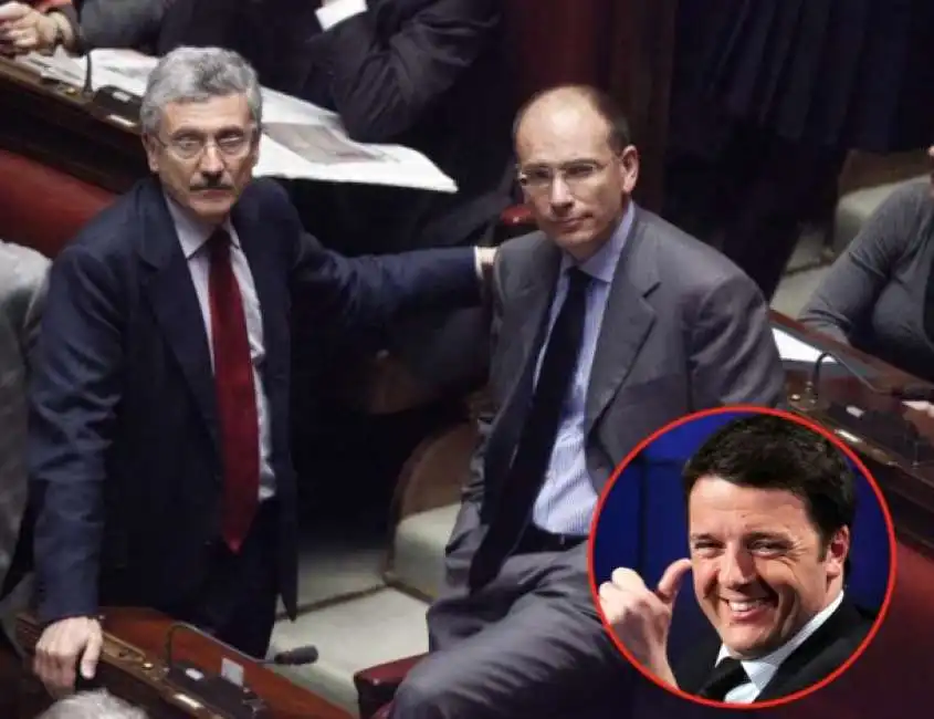 massimo dalema enrico letta matteo renzi 