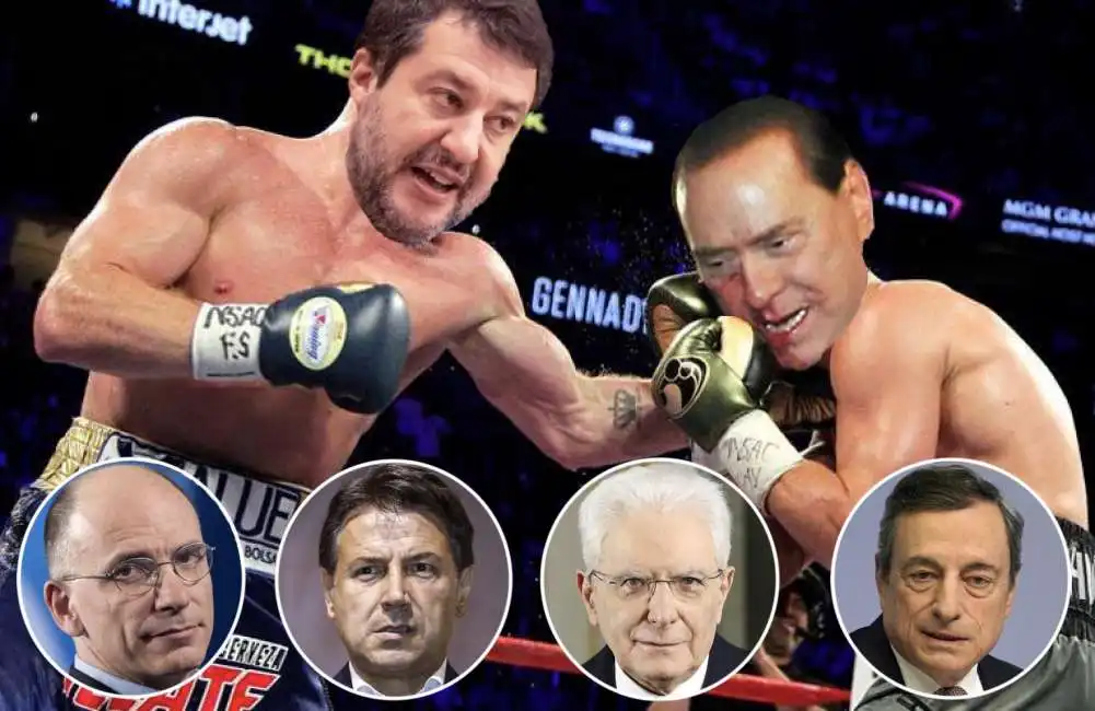 matteo salvini silvio berlusconi enrico letta giuseppe conte sergio mattarella mario draghi