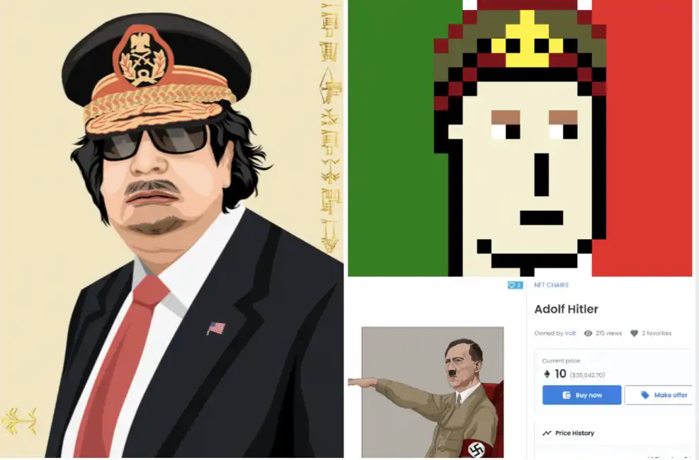 nft hitler gheddafi mussolini