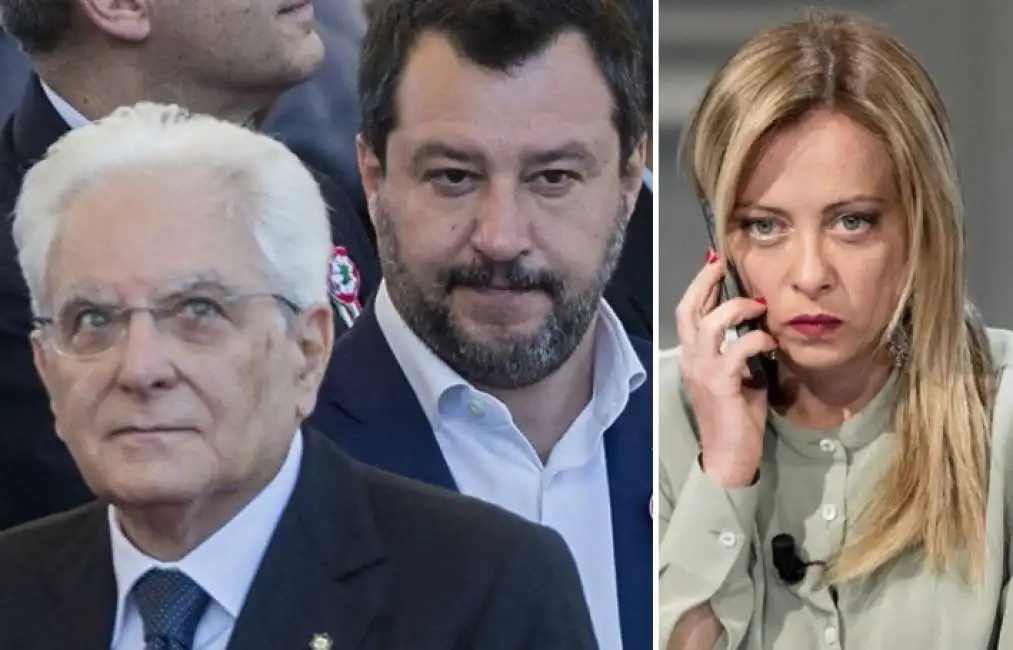 sergio mattarella matteo salvini giorgia meloni 