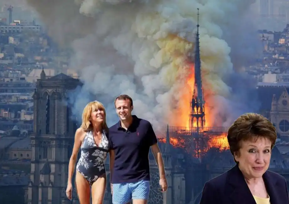 brigitte emmanuel macron roseylne bachelot notre dame