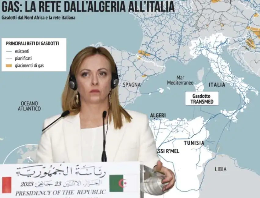 giorgia meloni gas algeria gasdotto 