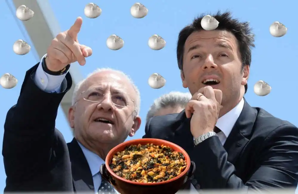 matteo renzi vincenzo de luca ribollita mozzarella