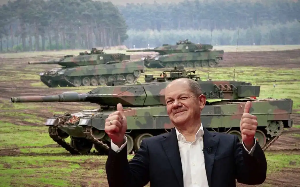 olaf scholz carri armati tank leopard 2a