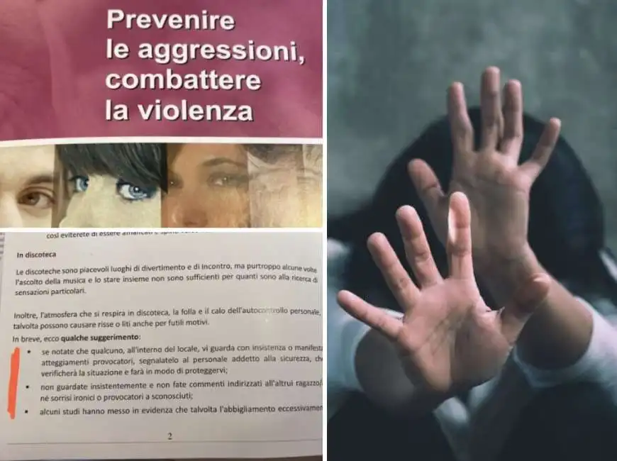 opuscolo antiviolenza distribuito a scuola 