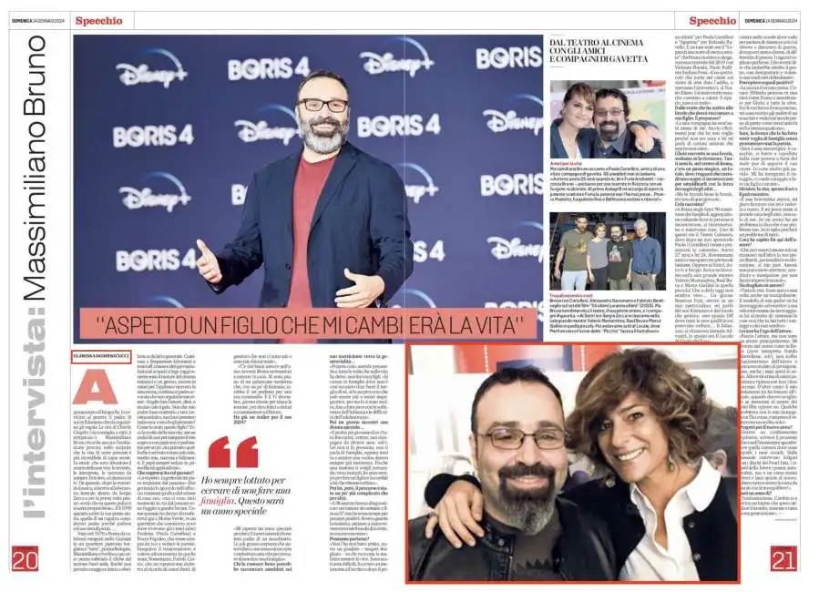 clarissa domenicucci intervista massimiliano bruno su specchio - la stampa 