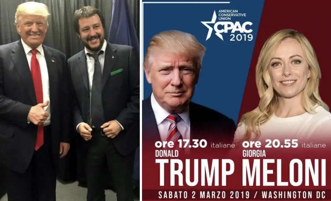 donald trump matteo salvini giorgia meloni 