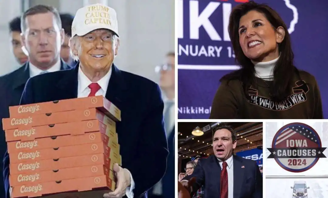 donald trump ron desantis nikki haley caucus iowa 