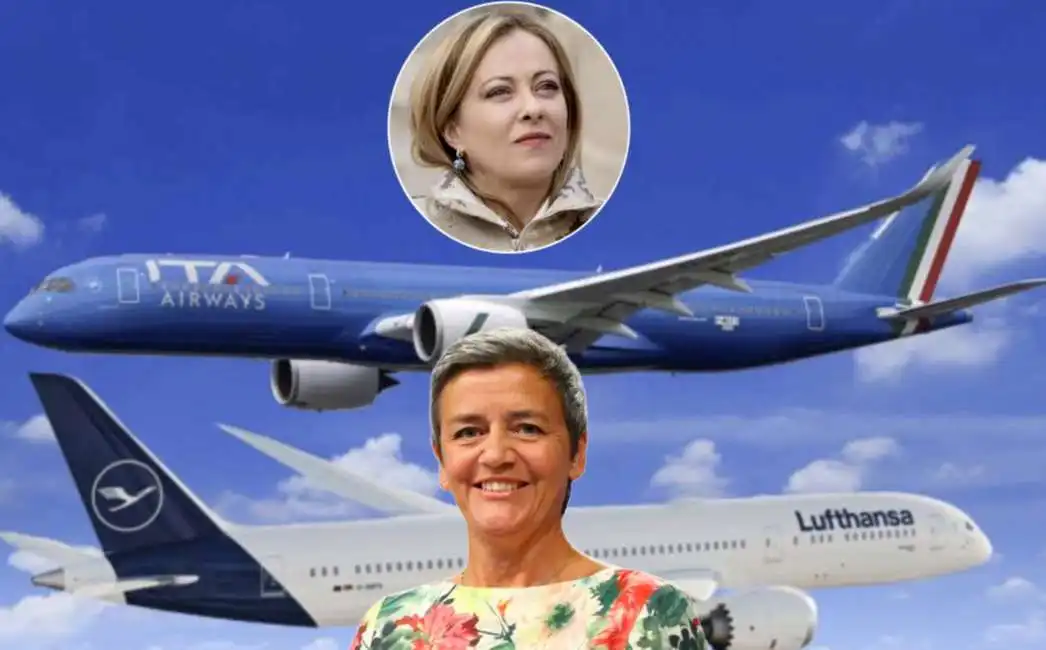 giorgia meloni ita airways lufthansa margrethe vestager