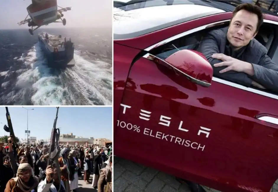 houthi tesla mar rosso elon musk