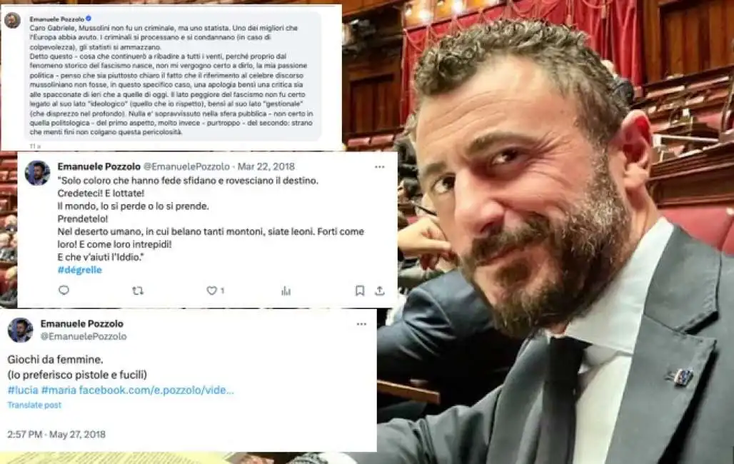 i post di emanuele pozzolo sui social