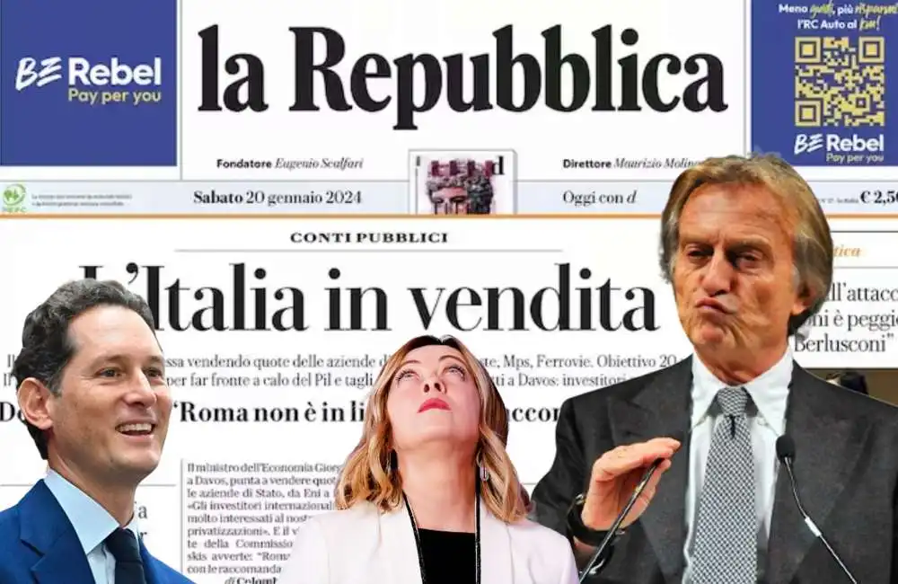 john elkann giorgia meloni luca cordero di montezemolo repubblica