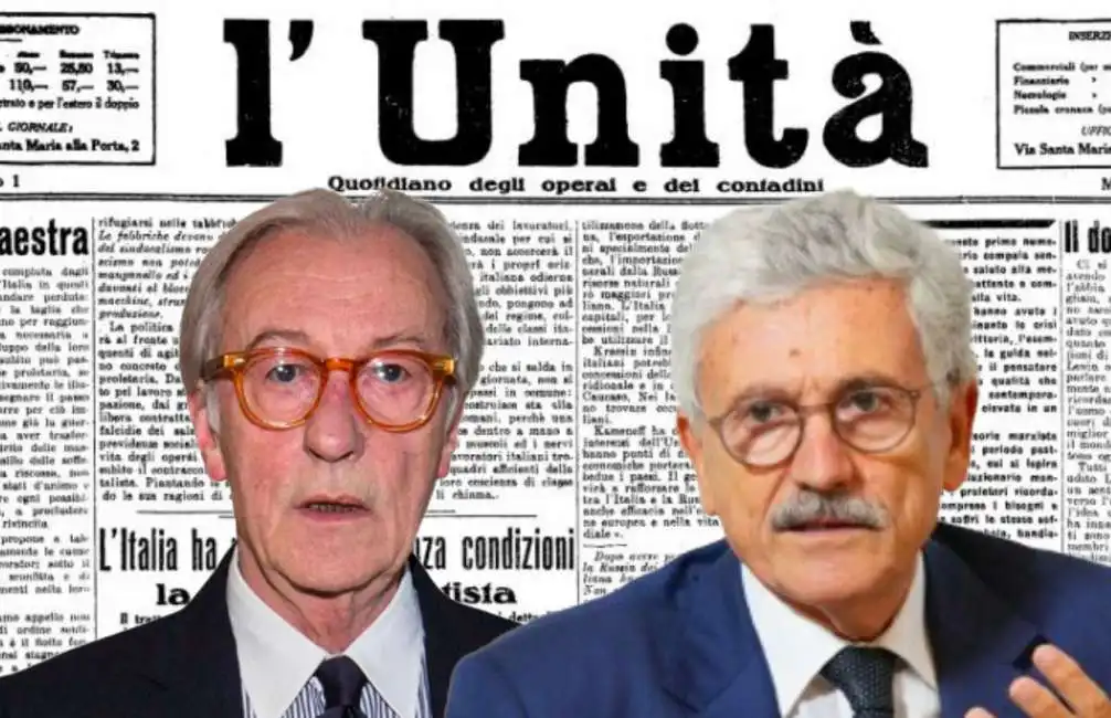 massimo dalema d alema vittorio feltri unita