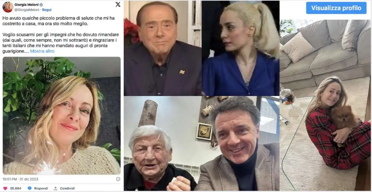 meloni, renzi, fascina, salvini