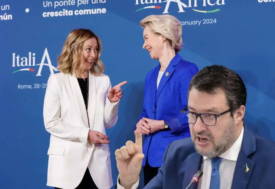 ursula von der leyen matteo salvini giorgia meloni 