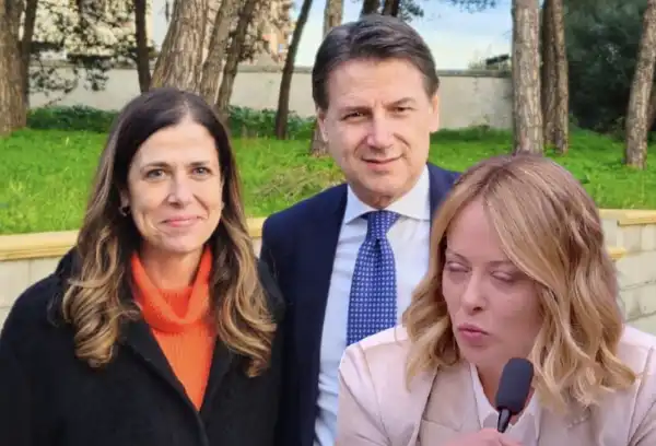 alessandra todde giuseppe conte giorgia meloni 