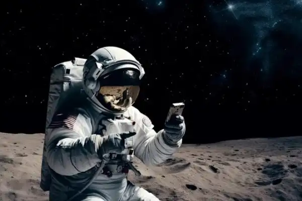 astronauta telefono smartphone spazio cellulare 