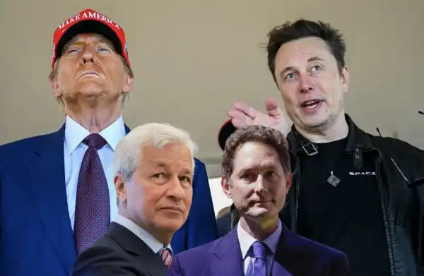 donald trump elon musk jamie dimon john elkann 