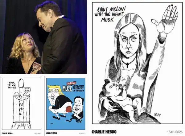 elon musk giorgia meloni charlie hebdo 