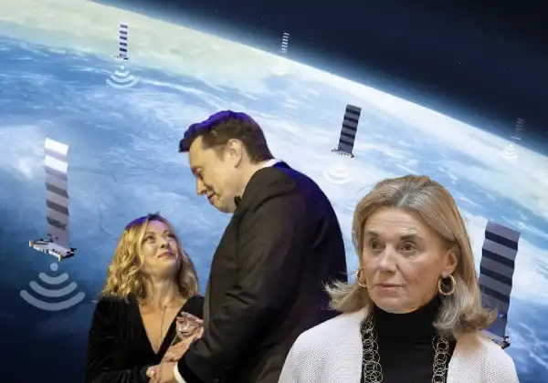 elon musk giorgia meloni spacex elisabetta belloni 