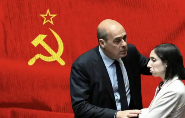 falce e martello comunismo pd uniove sovietica russia elly schlein nicola zingaretti