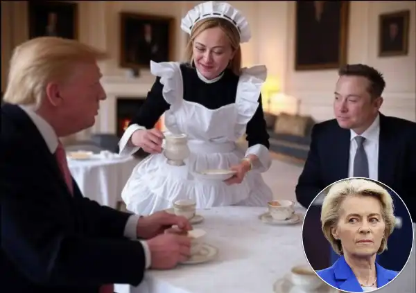 giorgia meloni donald musk elon trump ursula von der leyen