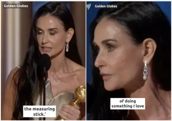 il discorso di demi moore ai golden globe