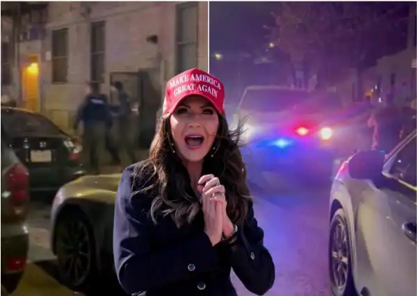 kristi noem posta il video di un arresto di un immigrato illegale a new york