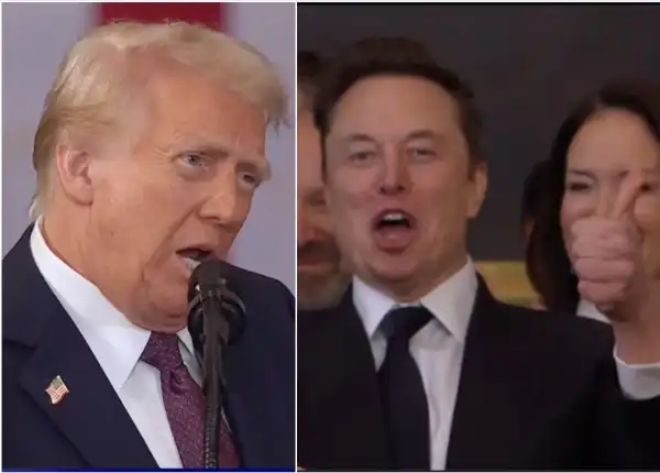 la reazione di elon musk quando donald trump annuncia che vuole mandare gli astronauti su marte