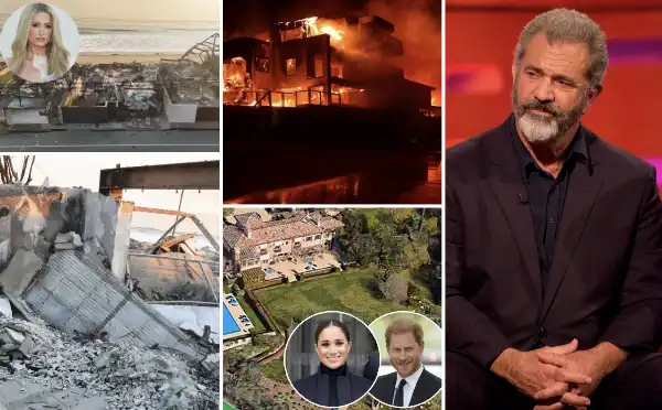 los angeles incendi fuoco villa paris hilton mel gibson