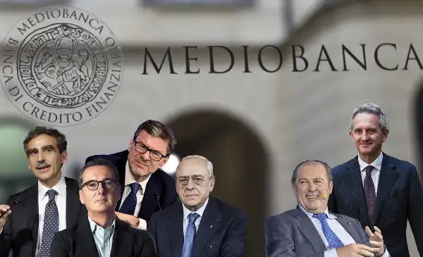 luigi lovaglio - francesco gaetano caltagirone - giancarlo giorgetti - milleri - alberto nagel - philippe donnet mediobanca mps