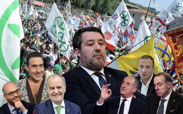 matteo salvini roberto vannacci luca zaia lorenzo fontana calderoli massimiliano fedriga romeo lega