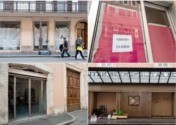 negozi chiusi in via del corso a roma