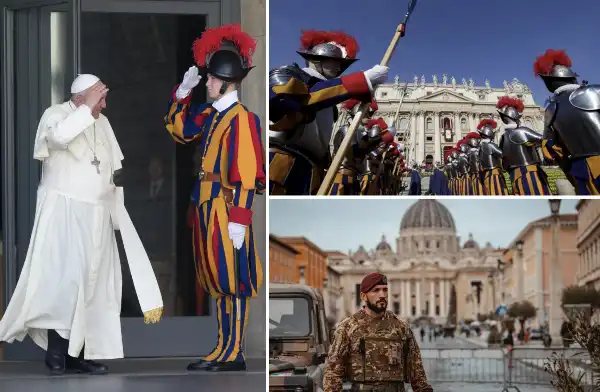 papa francesco guardie svizzere - san pietro vaticano sicurezza