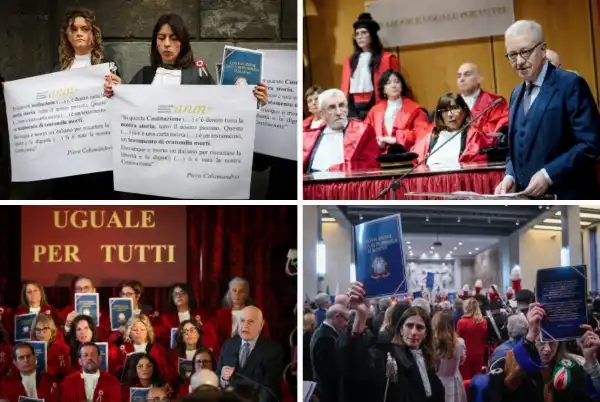 protesta proteste toghe giudici magistrati anno giudiziario 2025 mantovano nordio