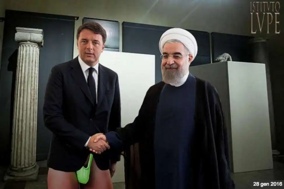 rouhani renzi statue iran