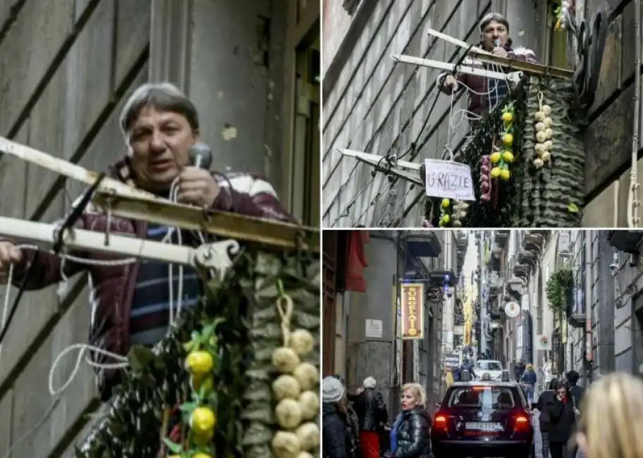 il neomelodico antonio borrelli in arte topolino canta dal balcone