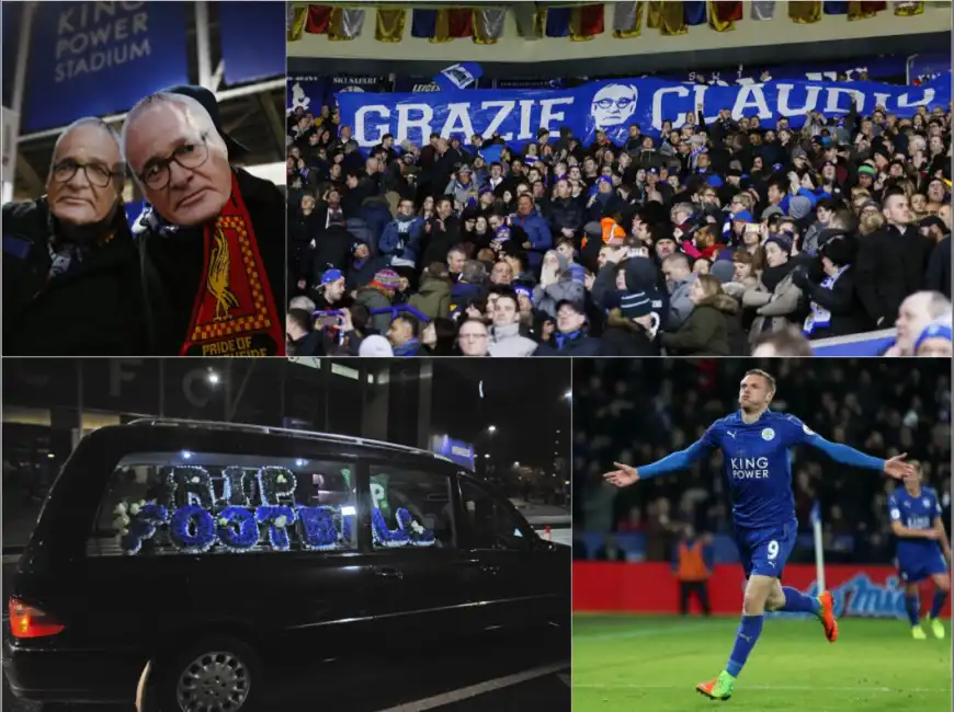 leicester omaggio dei tifosi