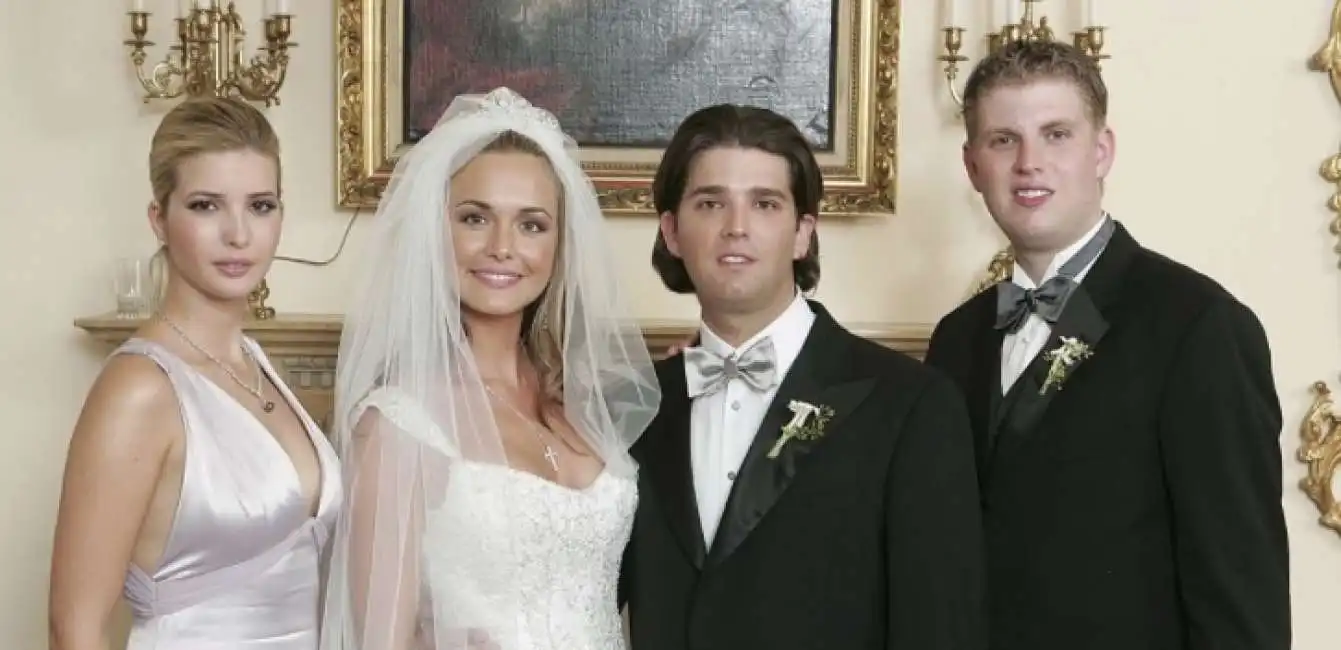 il matrimonio di donald jr e vanessa trump coi fratelli trump 