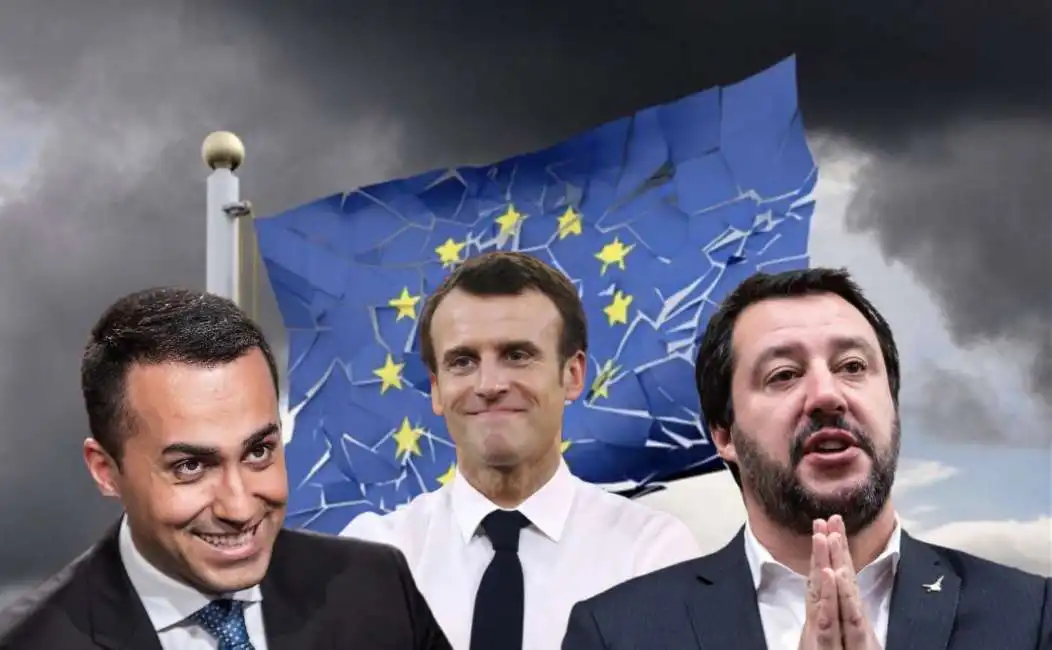 di maio macron salvini europa