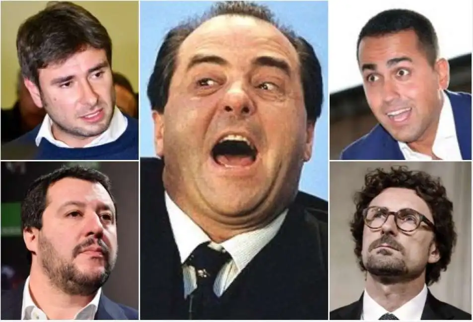 di pietro di maio salvini toninelli di battista 