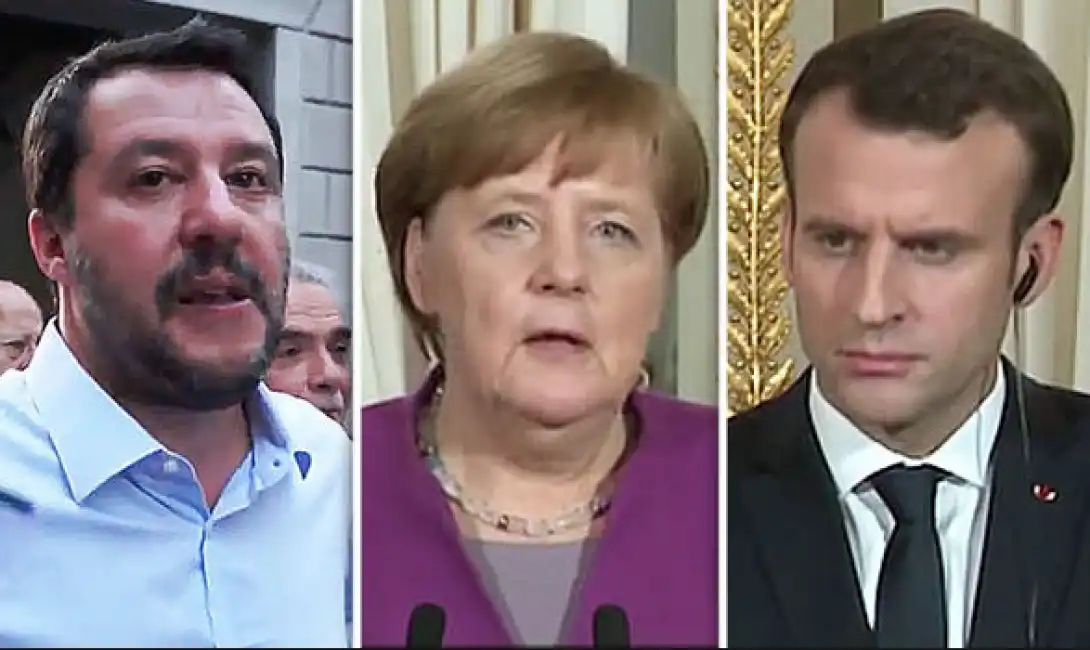 salvini merkel macron